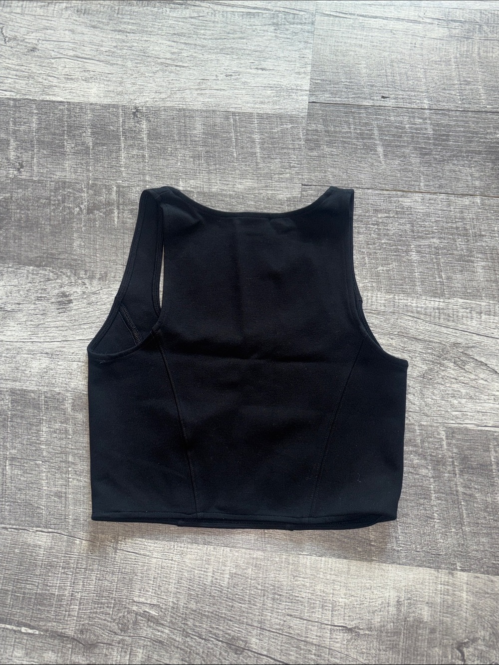 Aritizia Sunday Best Black Square-Neck Crop Top - Picture 2 of 6